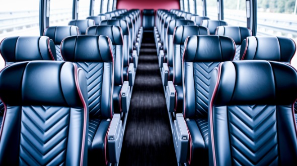 allen 50 passenger charter bus inside