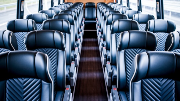 allen 54 passenger charter bus inside