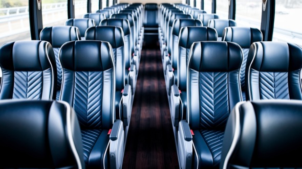 allen 55 passenger charter bus inside