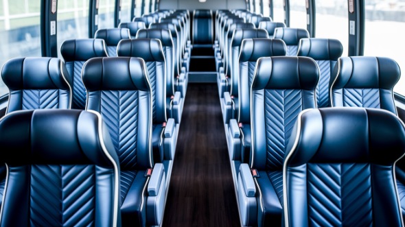 allen 56 passenger charter bus inside