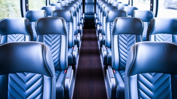 allen 56 passenger charter bus interior